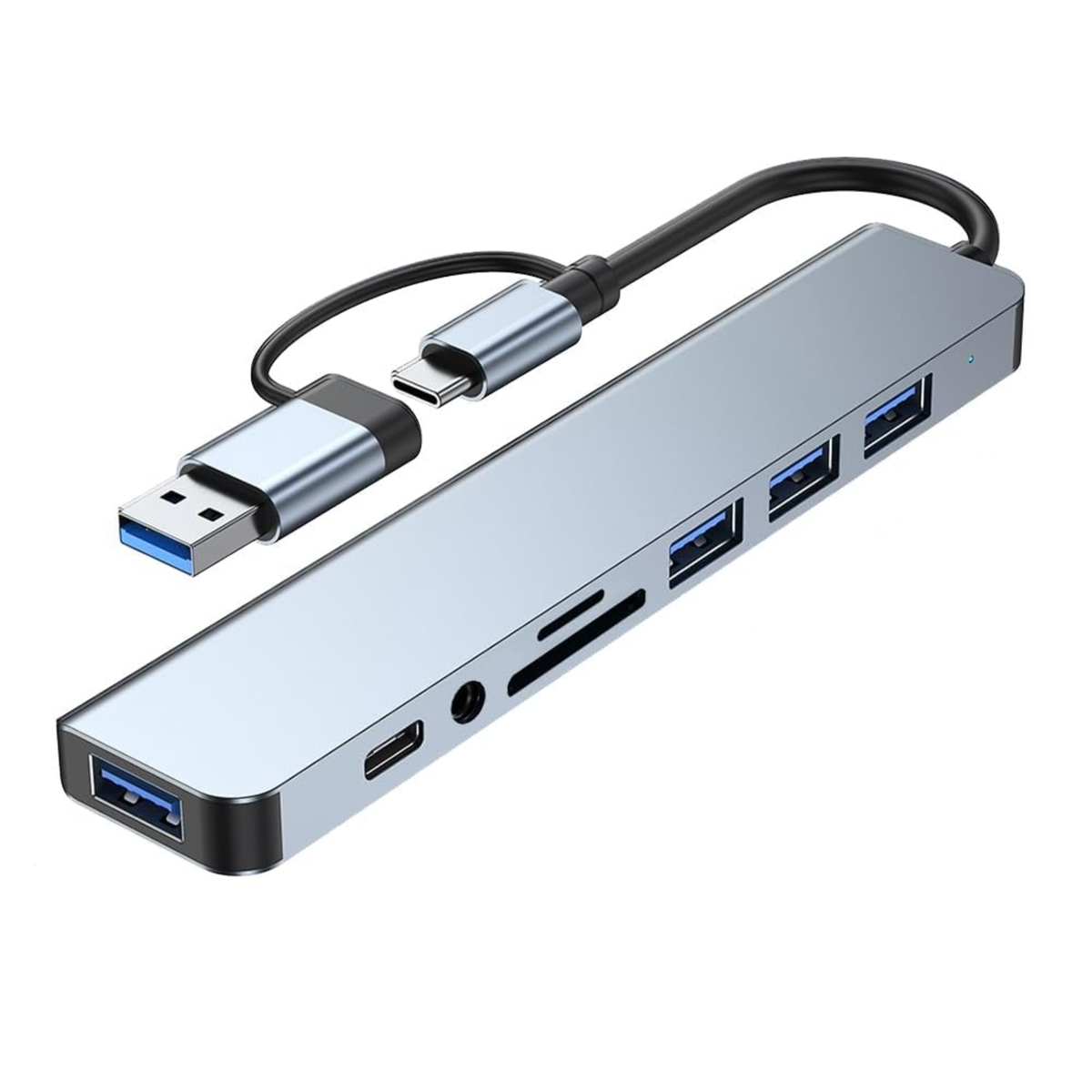 מפצל USB רב-חיבורים מחיבור USB-A / USB-C עם קורא כרטיסים LEGEND