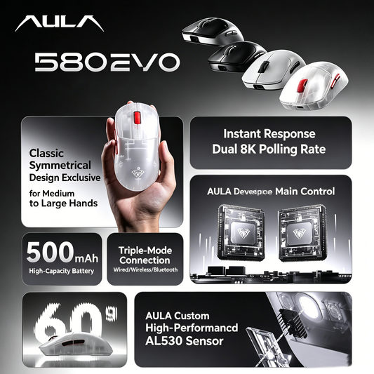 עכבר גיימינג AULA SC580EVO 8K