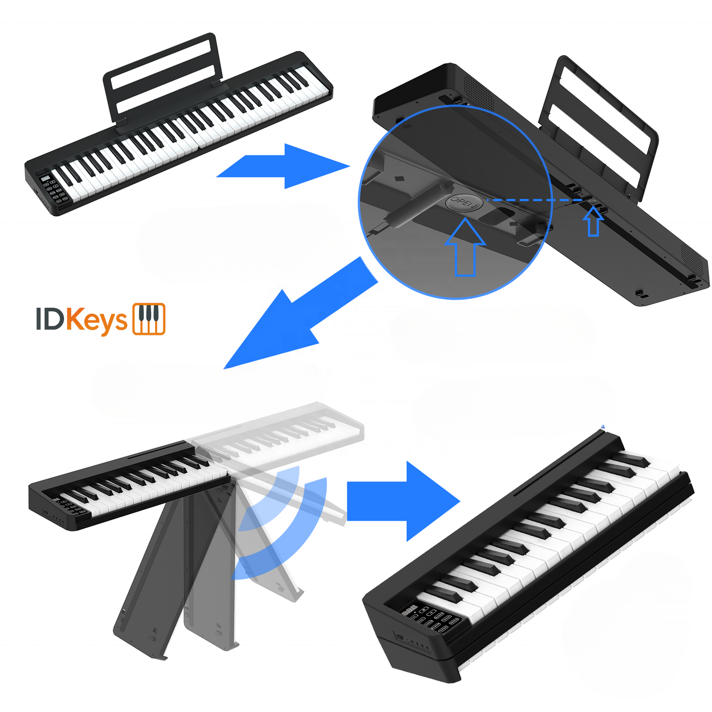 פסנתר חשמלי מתקפל נייד BX18 IDKeys