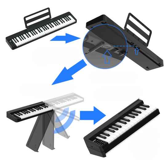 פסנתר חשמלי מתקפל נייד HARMONY-10