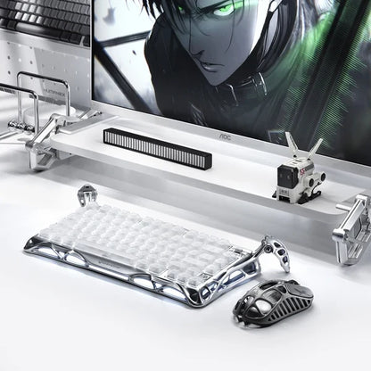 מקלדת גיימינג Gravastar Mercury K1 Pro - Ghost Silver