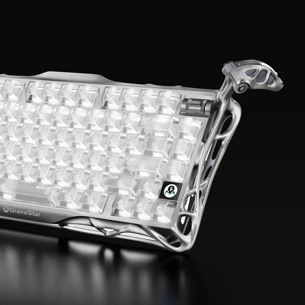מקלדת גיימינג Gravastar Mercury K1 Pro - Ghost Silver
