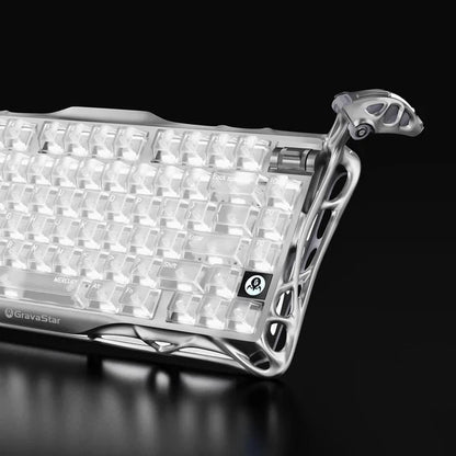 מקלדת גיימינג Gravastar Mercury K1 Pro - Ghost Silver