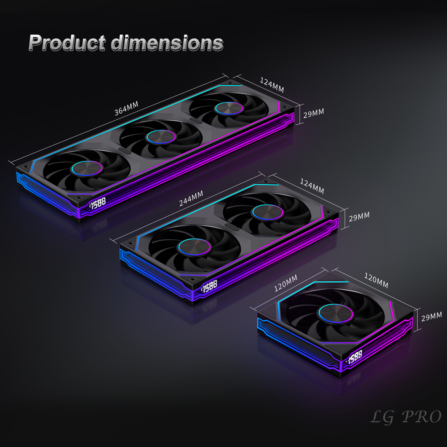 סט 3 מאווררים למארז Lovingcool LG Pro-360-S