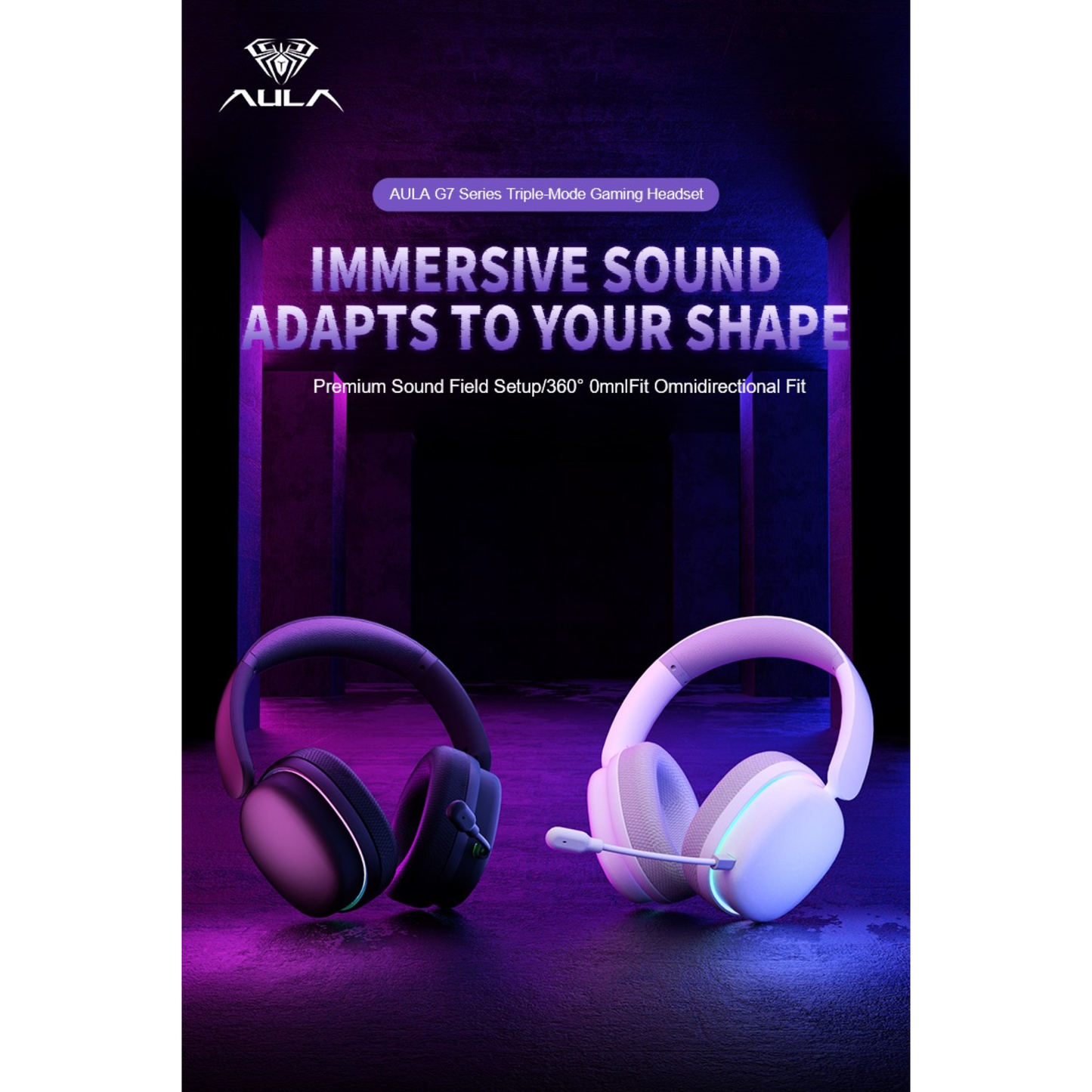 אוזניות גיימינג AULA G7