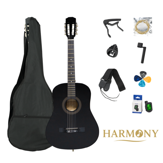 ערכת גיטרה קלאסית שחורה HARMONY CGL-39
